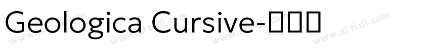 Geologica Cursive字体转换